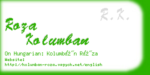 roza kolumban business card